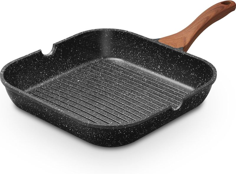 ESLITE LIFE 11 Inch Nonstick Grill Pan for Indoor Cooking
