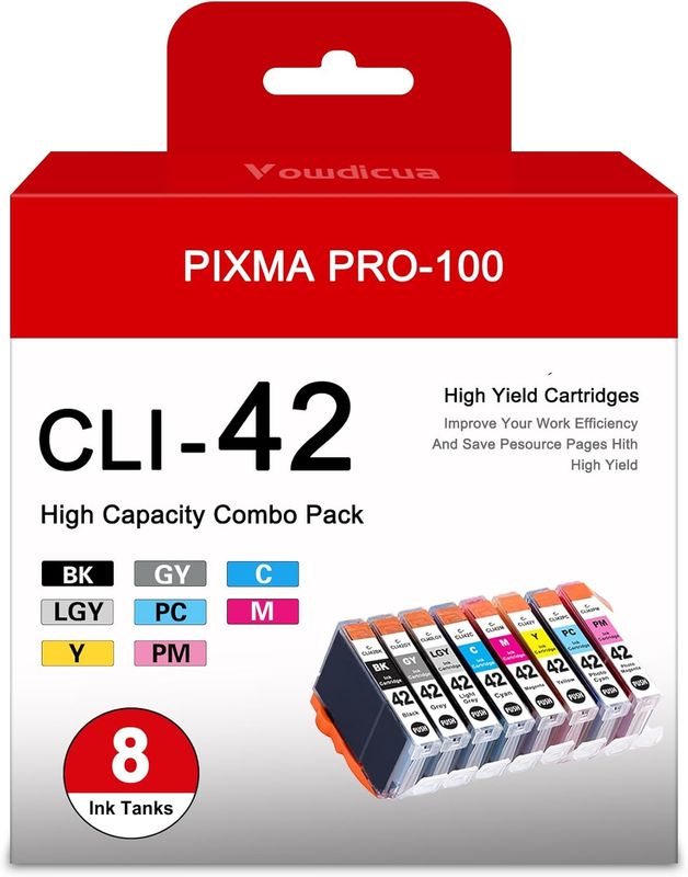 CLI 42 CLI-42 Ink Cartridges 6-Pack High Yield Compatible CLI42 Ink Cartridges