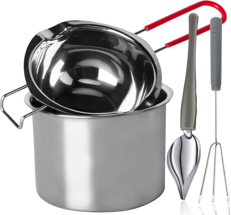 Stainless Steel Double Boiler Melting Pot with Heat Resistant Handle