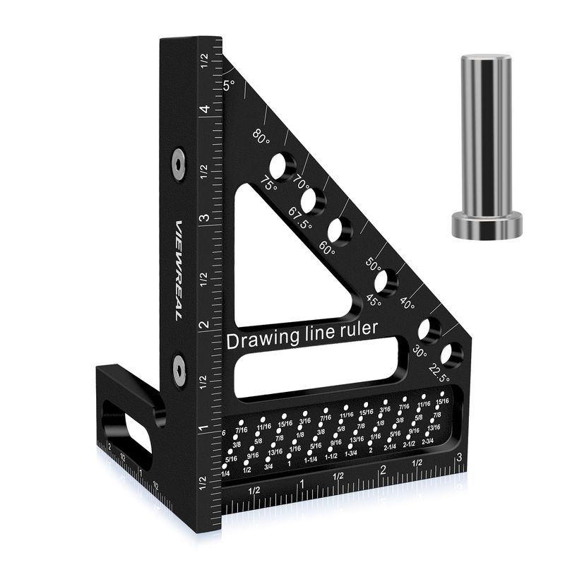 ViewReal Precision Multi-Angle Carpenter's Square - Versatile Aluminum