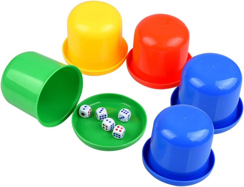 5pcs Dice Game Professional Dice Cups Stacking Cups Game Poker Dice Cups