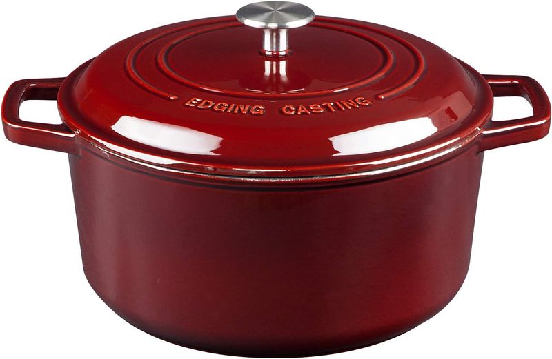 Enameled Cast Iron Dutch Oven Pot With Lid, Dutch Oven for Sourdough Bread