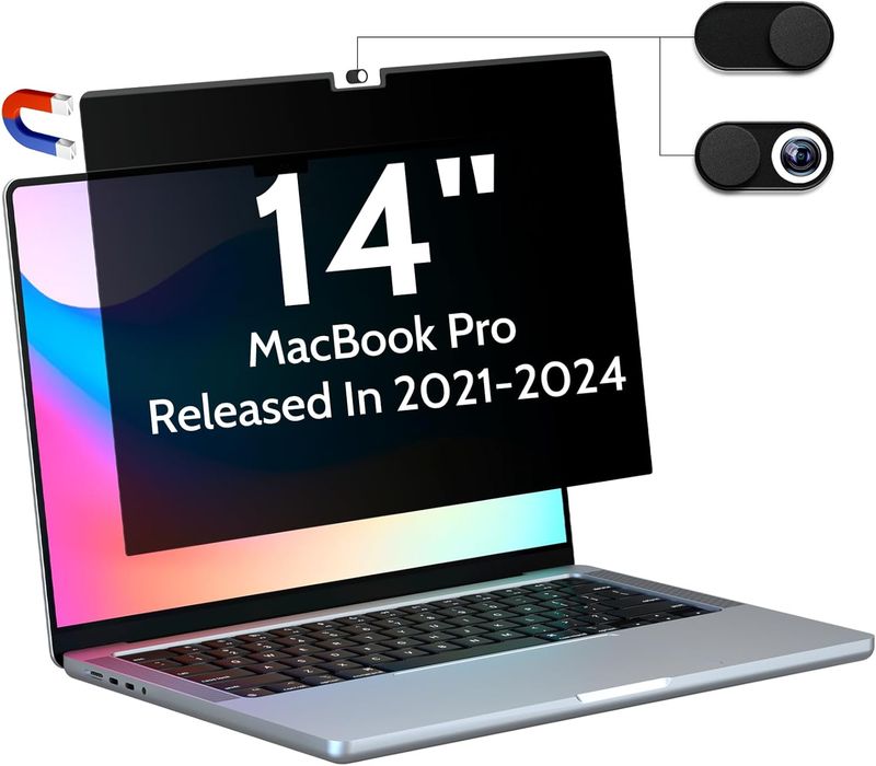 Peslv Magnetic Privacy Screen Compatible with MacBook Pro 14 Inch
