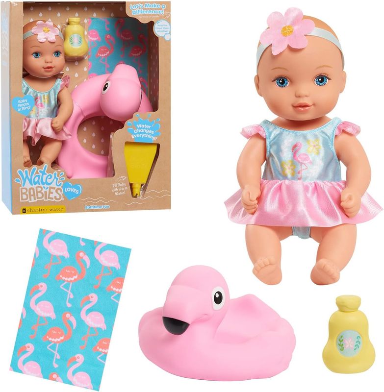 WaterBabies Doll Bathtime Fun Flamingo, Support a Partnership with charity: