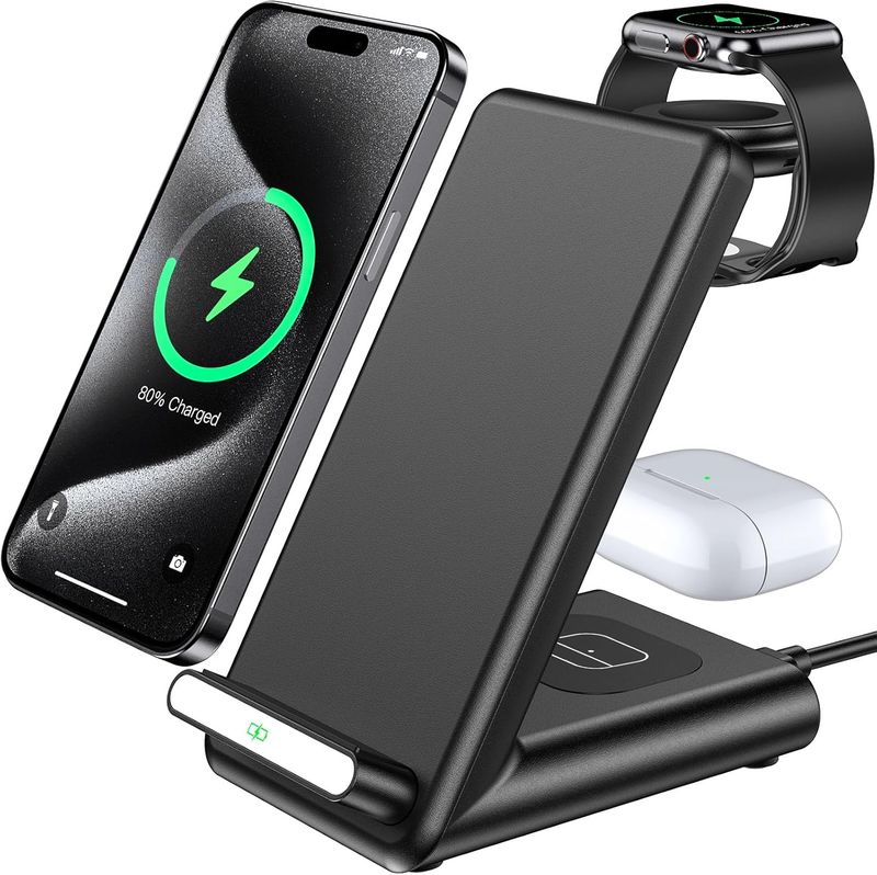 Wireless Charging Station,3 in 1 Charging Stand Made for Apple Watch Ultra 10 9