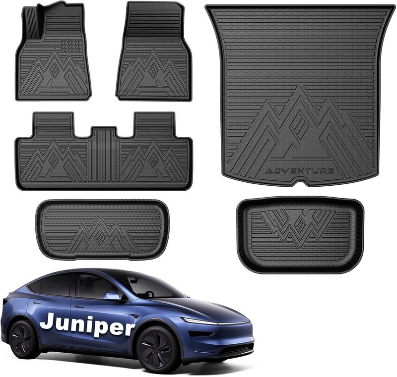 Mixsuper Floor Mats Cargo Liner for Tesla Model Y Juniper 2025 2026, 5 Seat