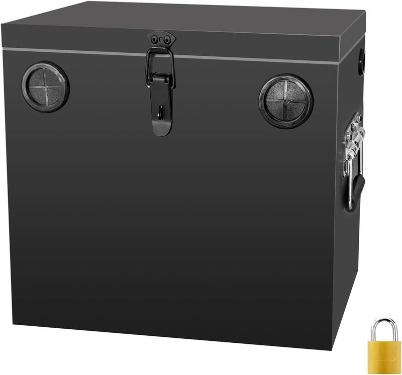 Peastorm 12V Car/RV/Marine Battery Box, Steel Battery Relocation Kit for
