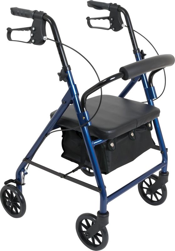 Probasics Junior Aluminum Rollator with 6 Inch Wheels, 250 Pound Weight