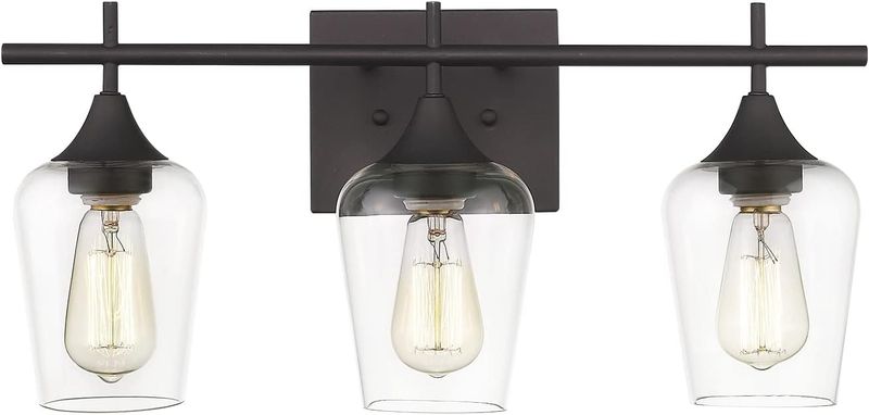 Osimir 21 inch Bathroom Lighting Fixtures Over Mirror, 3-Light Oil Rubbed Bronze