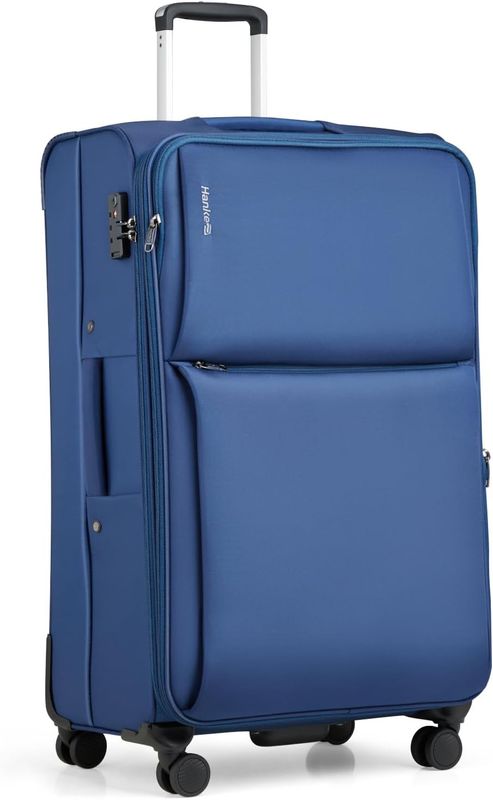 Hanke 28 Inch Luggage Softside Expandable Suitcases with Spinner Wheels, Travel
