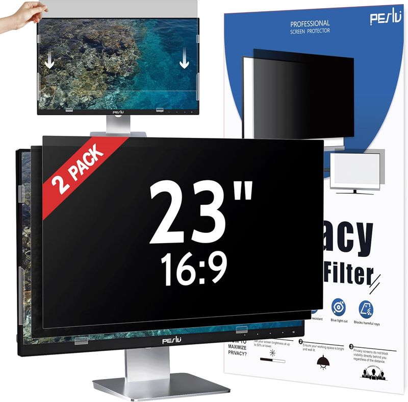 [2 Pack] 23 Inch Privacy Screen for Computer Monitor 16:9 Aspect Ratio, Eye