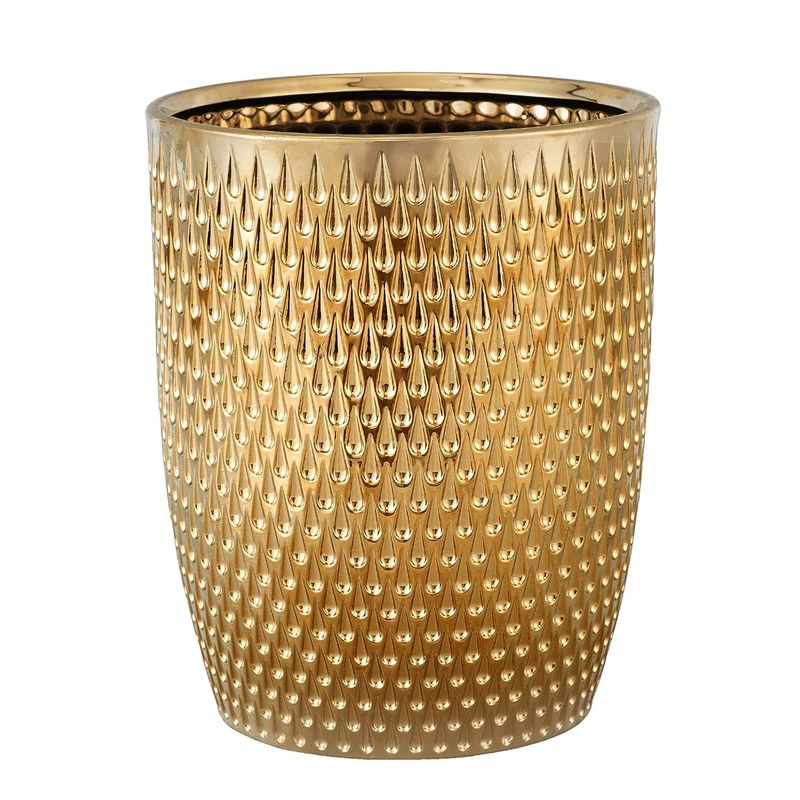 Modern Golden Small Trash Can Wastebasket