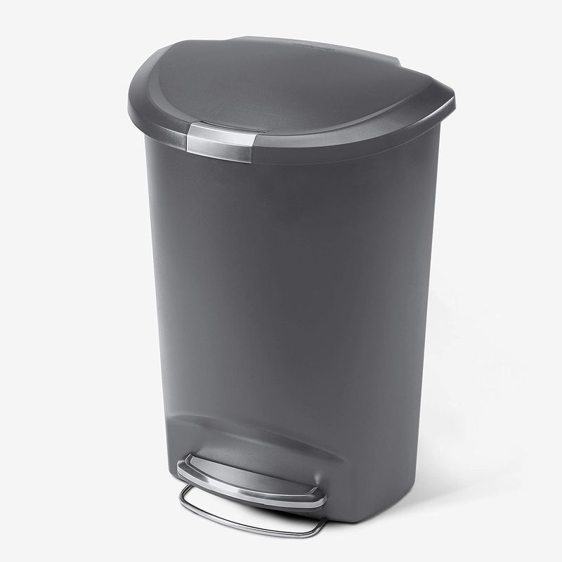 simplehuman 50 Liter / 13 Gallon Semi-Round Kitchen Step Trash Can DAMAGED LID