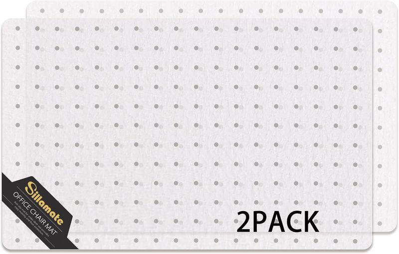 Sillamate 36 inchx48 inchPlastic Office Chair Mat, 2 Pack