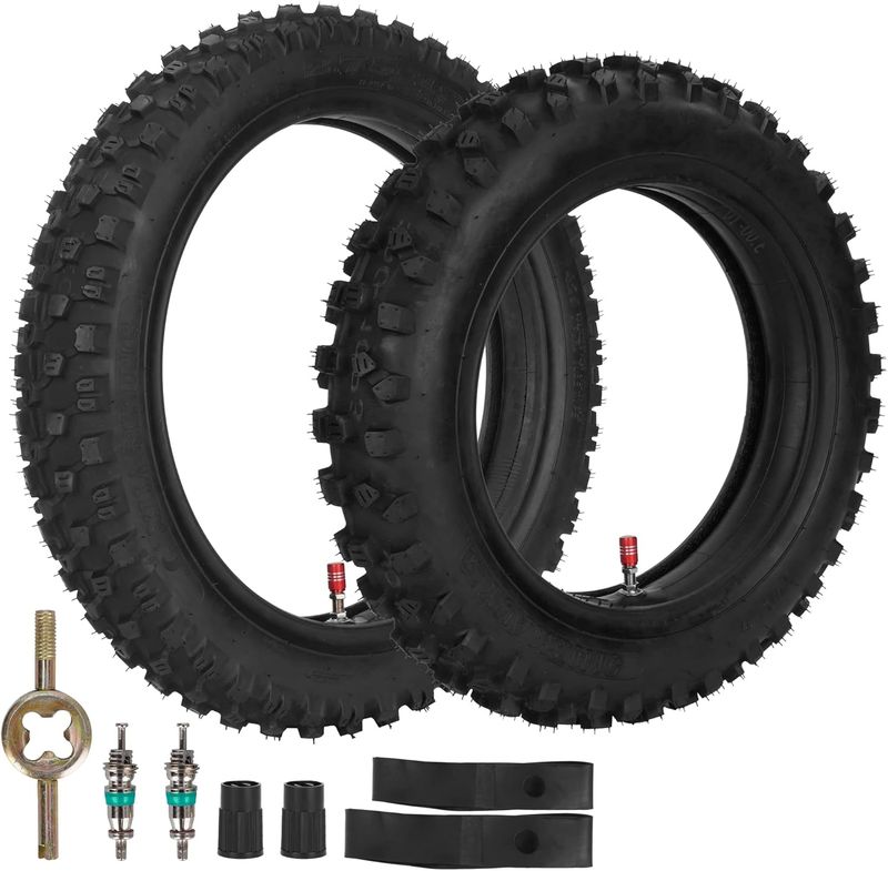Front 2.75-12 Rear 3.00-10 Tire and Inner Tube Sets for Coolster SYX Moto