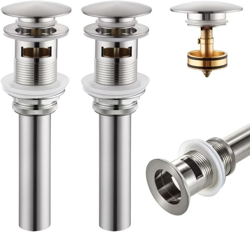 KOKOSIRI Bathroom Sink Drain with Detachable Hair Catcher