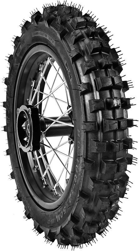 80/100-12 Rear Tire Disc Brake Wheel Rim With 12mm Bearing Set for Pit Pro Dirt