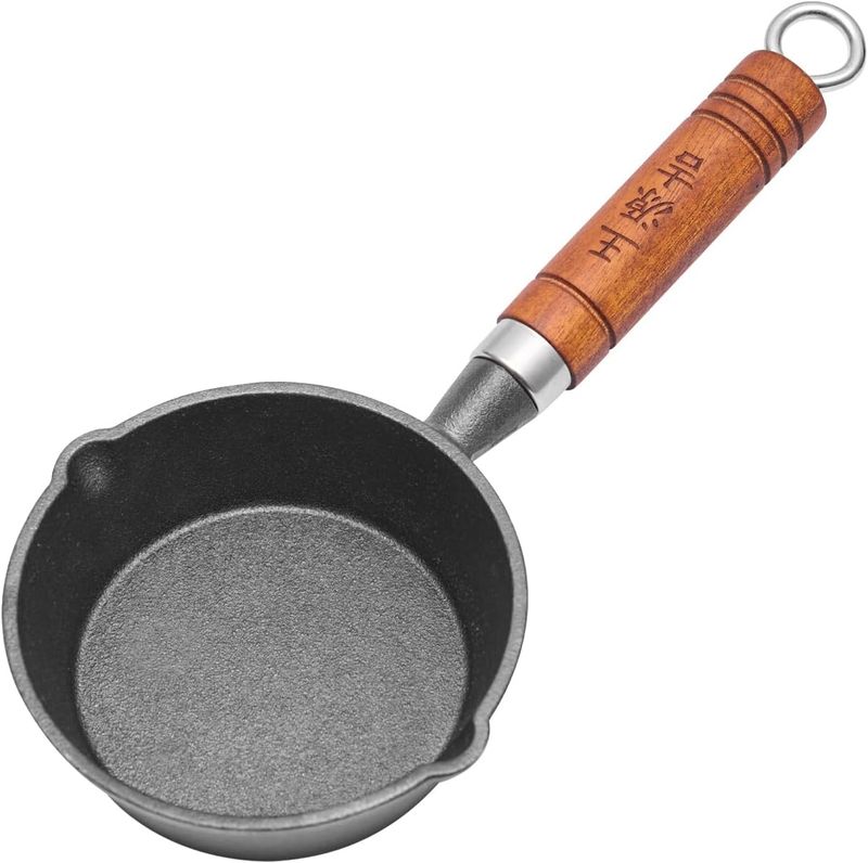 WANGYUANJI  Cast Iron Melting Pot, Butter Warmer Mini Sauce Pan
