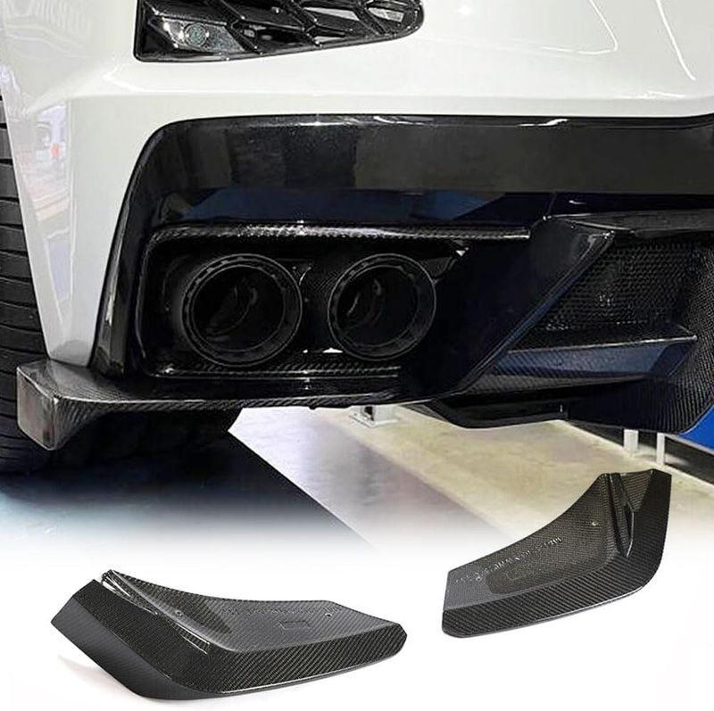 MCARCAR KIT ‎XF-0326 Carbon Fiber Rear Bump Fins Splitters