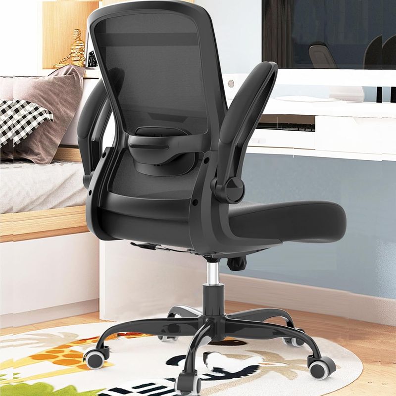 Mimoglad Ergonomic Office Chair - BIFMA Certified, Flip-up Armrests; Black