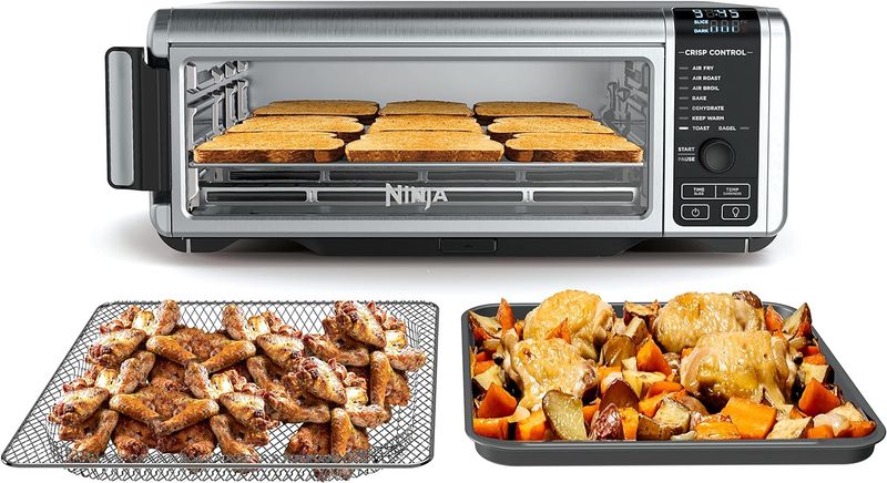 Ninja Digital Air Fry Countertop Oven, 8-in-1 Functionality, 1800W, Silver