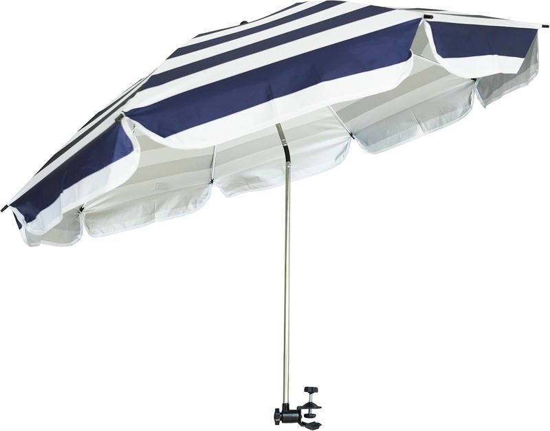 AMMSUN XL Chair Umbrella with Universal Clamp Adjustable 47 inches and