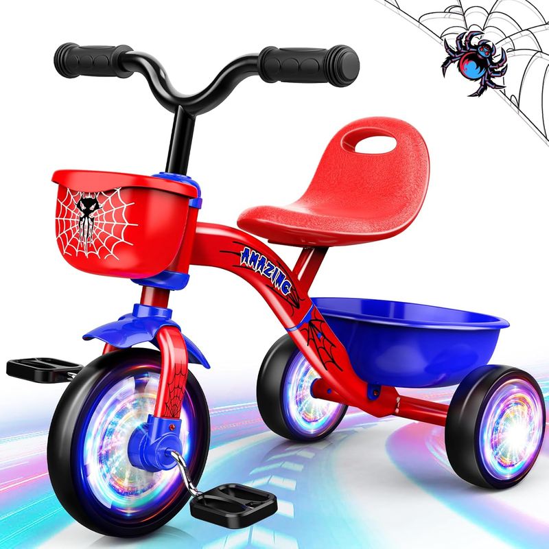 Tricycle for Toddlers 1-3 3-5 Year Olds, Spider Toddler Bike Baby Balance Bike