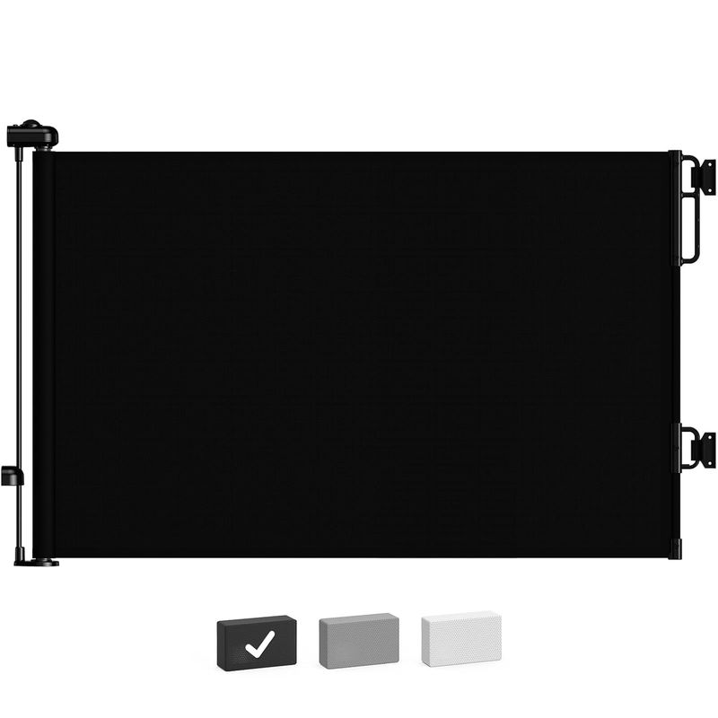 Cumbor 2-Pack Retractable Baby Gates for Stairs, 55 inch Wide Soft Mesh Pet Gate for