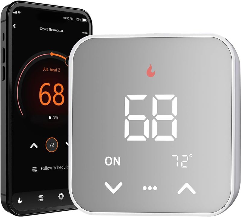 EdgeAnt Smart WiFi Programmable Thermostat, Compatible with Alexa