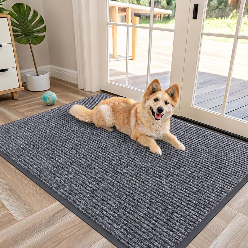 OLANLY Front Door Mat Indoor Outdoor Entrance, Waterproof Heavy Duty Doormat,