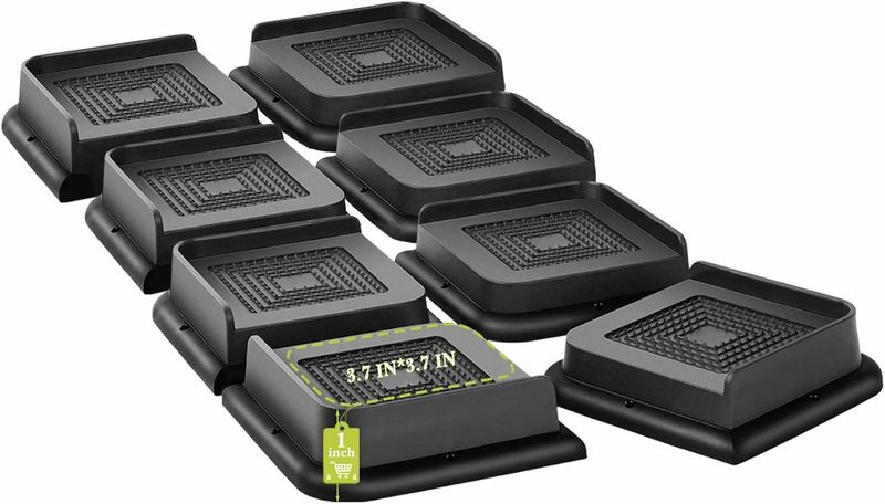 Yookwutar Bed Risers 1 inch, 2 inch, 3 inch, 4 inch, 6 inch, 8 inch Heavy Duty,