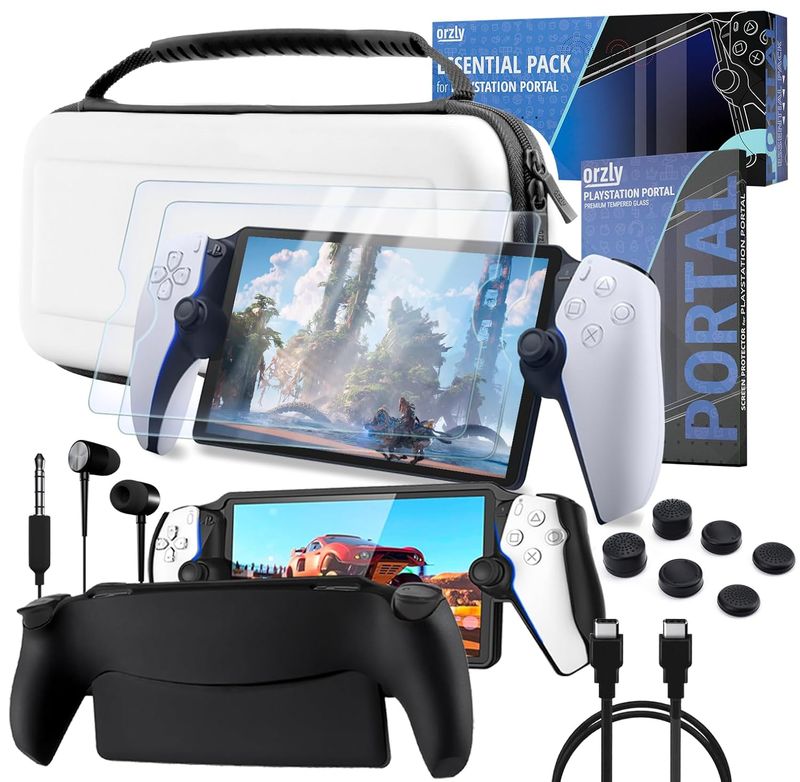 Accessories Bundle designed for playstation Portal Case and Screen Protector