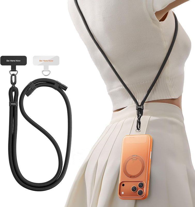 TORRAS Phone Lanyard Crossbody with 2 Phone Tabs, Adjustable Anti Theft Phone