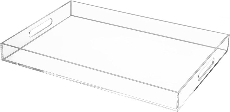 Clear Rectangular 14 inchx20 inch Acrylic Ottoman Tray