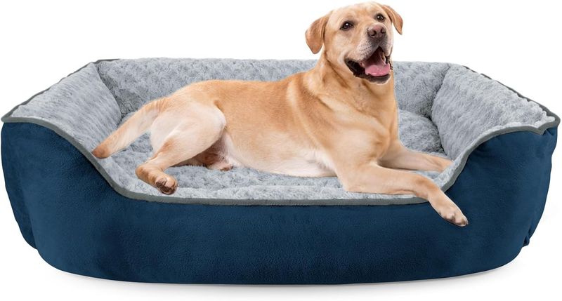  Dog Bed for Large Dogs - Washable  Sofa  Navy Blue