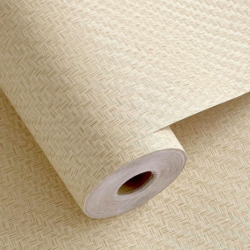 Haimin Fabric Wallpaper Textured Contact Paper (24in X 393in) Grasscloth