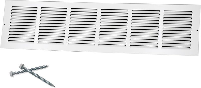 Howeall 30 inchW x 6 inchH [Duct Opening Size] Steel Return Air Grille, Air Return Vent