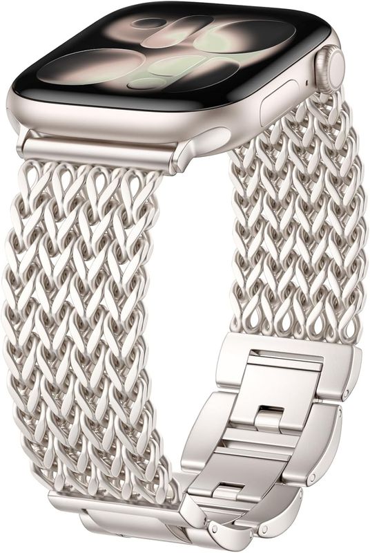 Metal Band Compatible with Apple Watch Bands for Women 40mm 41mm 42mm 38mm 44mm