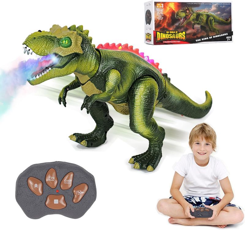 Remote Control Dinosaur Toys for Kids 3-5-7, Upgraded T Rex Dinosaur Toys