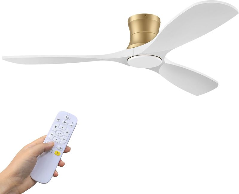 Phylluz Ceiling Fan w/Light 65'' Outdoor Ceiling Fan w/Remote, DAMAGED:Scratches