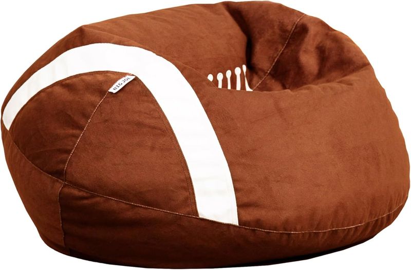 Big Joe Sports Ball Child-Sized Bean Bag Chair for Kids, Football Plush