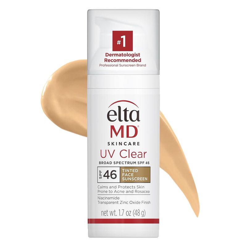 EltaMD UV Clear Tinted Face Sunscreen, SPF 46 Oil- Free with Zinc Oxide,