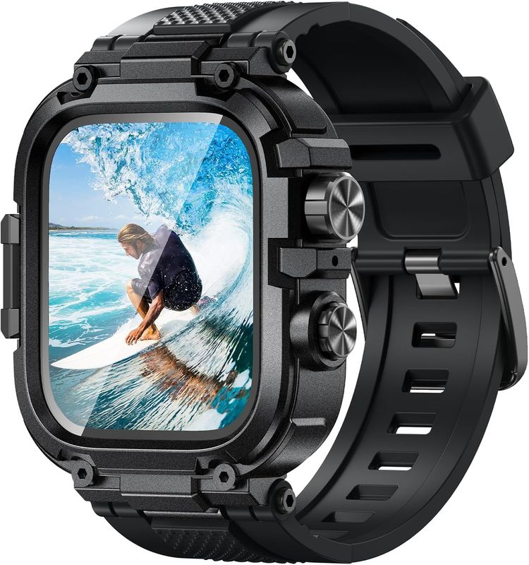 Goton IP68 Waterproof Rugged Band for Apple Watch Series 11/10 46mm with Case