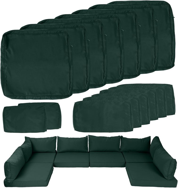 14 Piece Outdoor Patio Cushion Covers Replacement, Waterproof Outdoor Furniture
