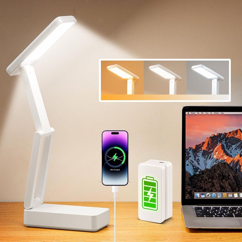 Rechargeable Lamps Cordless Lamps,6000mAh Battery Powered Lamp,3 Colors+Dimmable