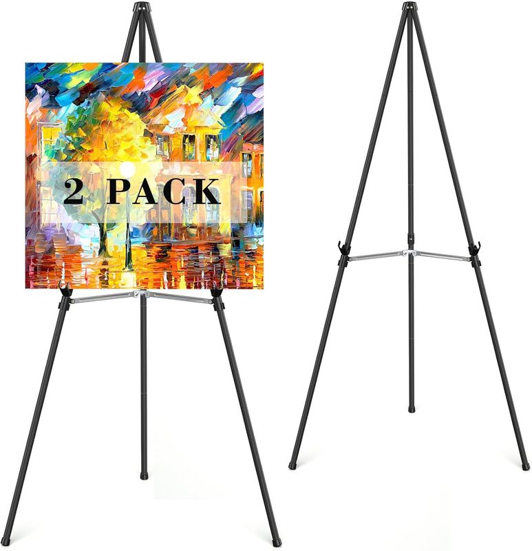 Rdiorry Easel Stand for Sign,63 inch Portable Metal Easel Stand for Wedding