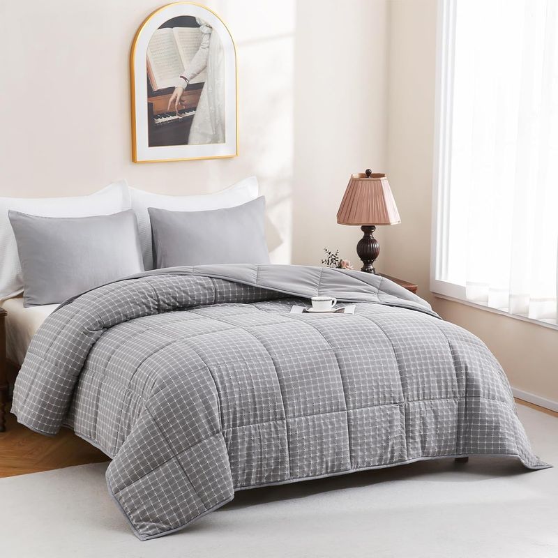 YMLIVE Wool Comforter Dvet Insert Queen Size for All Season, Breathable Organic