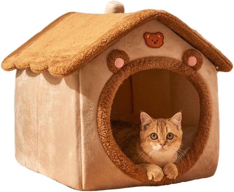 Cat Bed for Indoor Cats,Cozy Cat Cave Bed Cat House Cat Tent