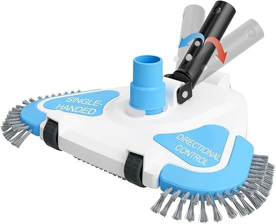 2025 Enhanced TidyMister Pool Vacuum Head with Wheels,Steering Handle Swimming