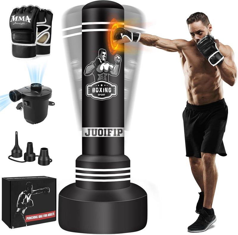 Freestanding Punching Bag for Adults, 70'' Boxing Bag with Stand Kicking Bag